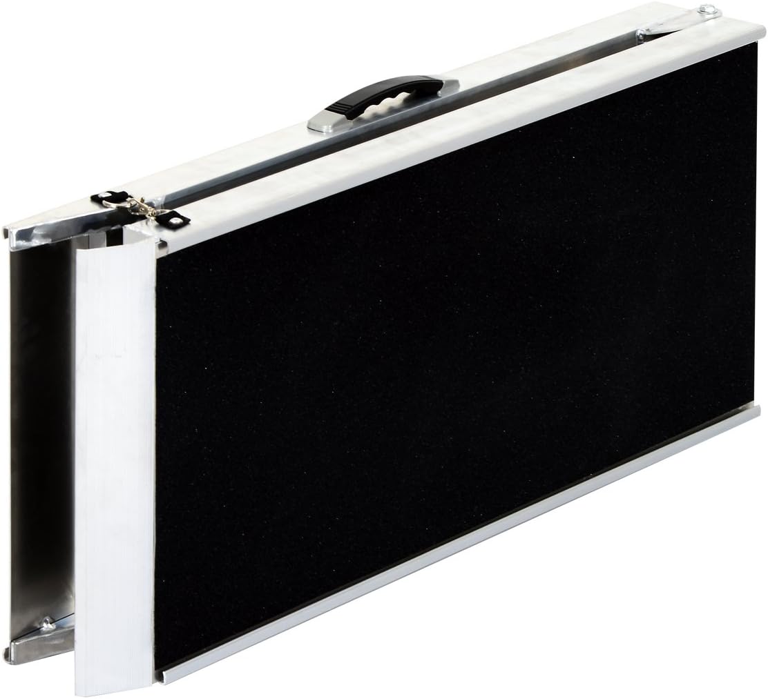 72" Portable Bi-Fold Pet Ramp with Safety Lock and Carry Handle W1962