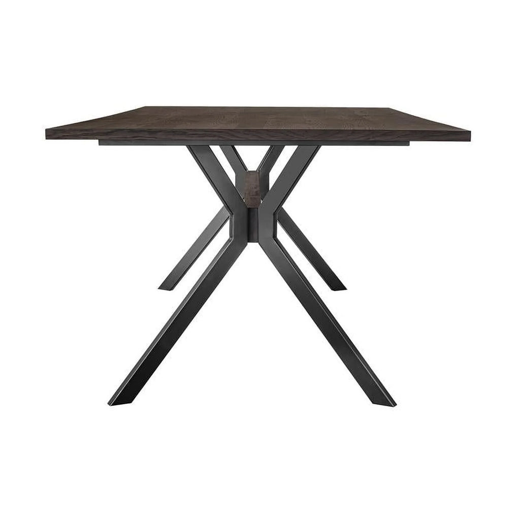 Rustic Oak Wood Trestle Base Dining Table D30692