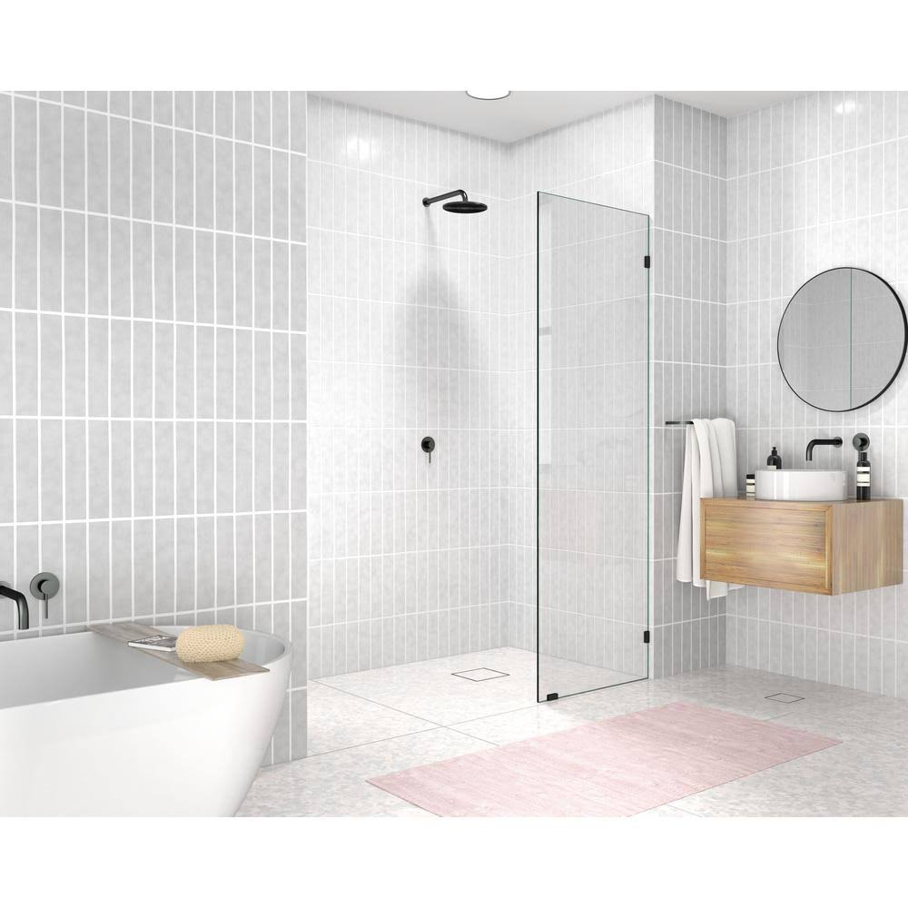 26.5x22 x 78x22 Frameless Fixed Glass Panel Oil Rubbed Bronze L6421