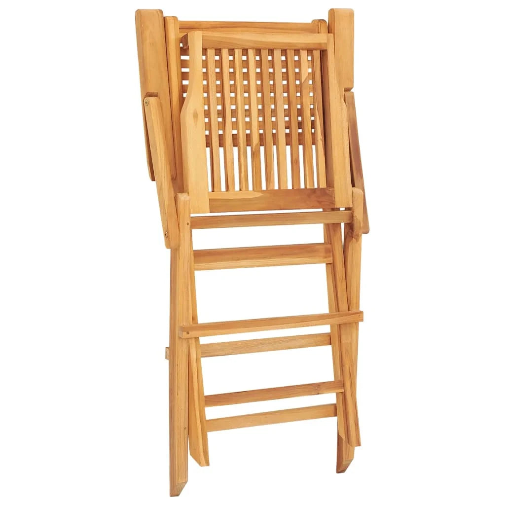 Solid Wood Teak Folding Patio Chairs, Pack of 2 L8578