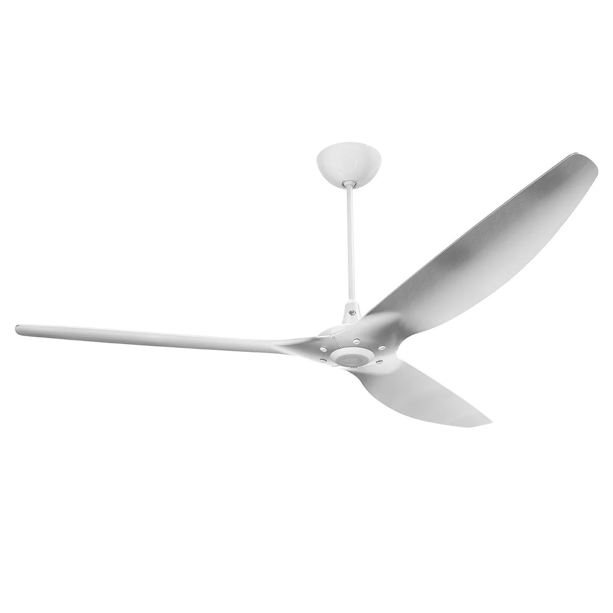 84 Ceiling Fan with Brushed Aluminum Blades and White Finish Y524