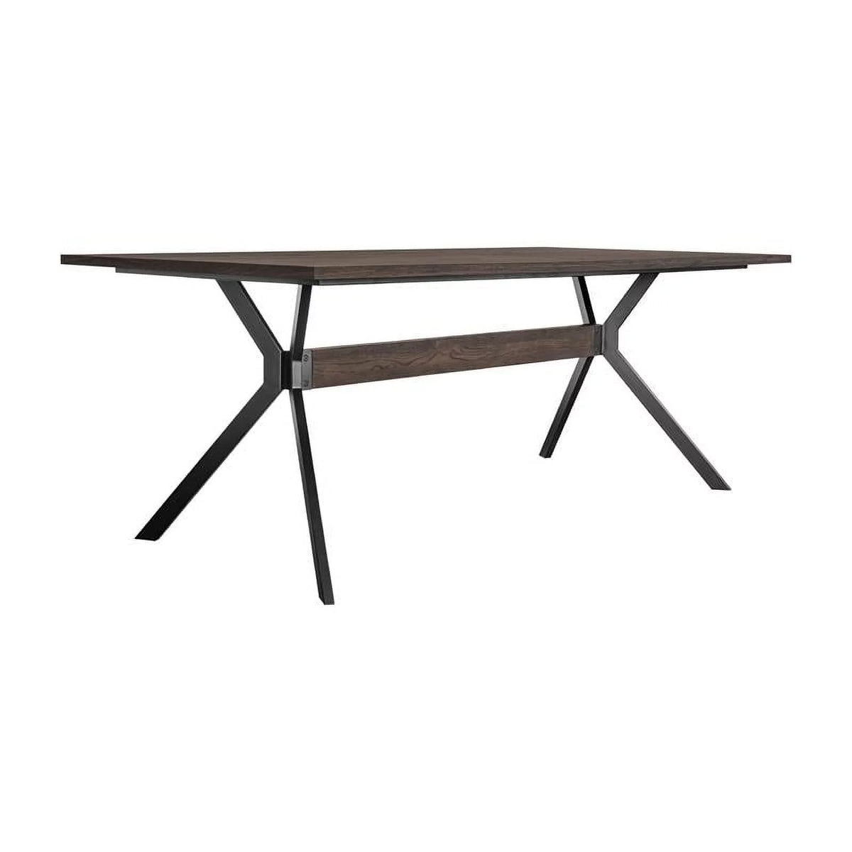 Rustic Oak Wood Trestle Base Dining Table D30692