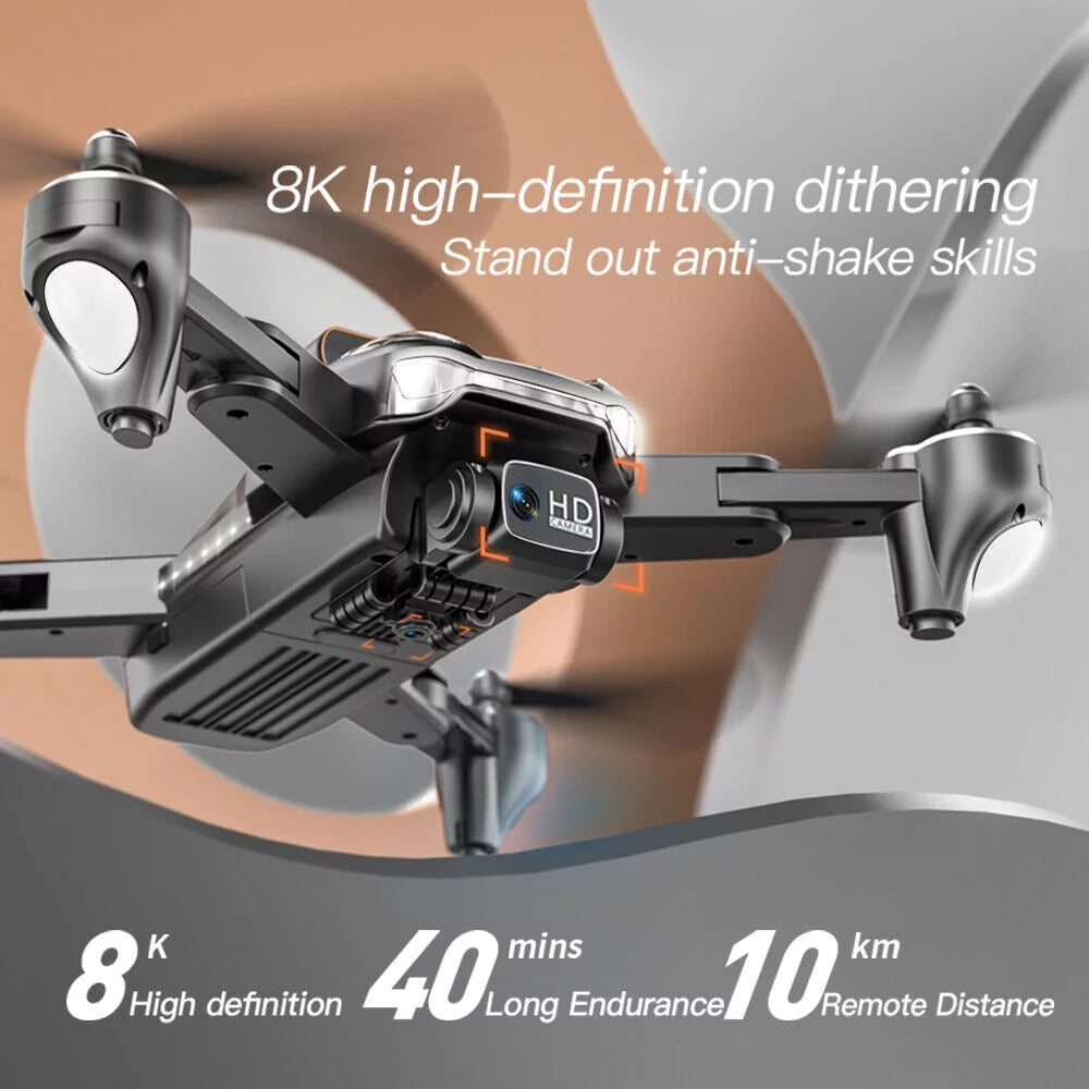 Orange Foldable 8K Dual Camera Drone C46195