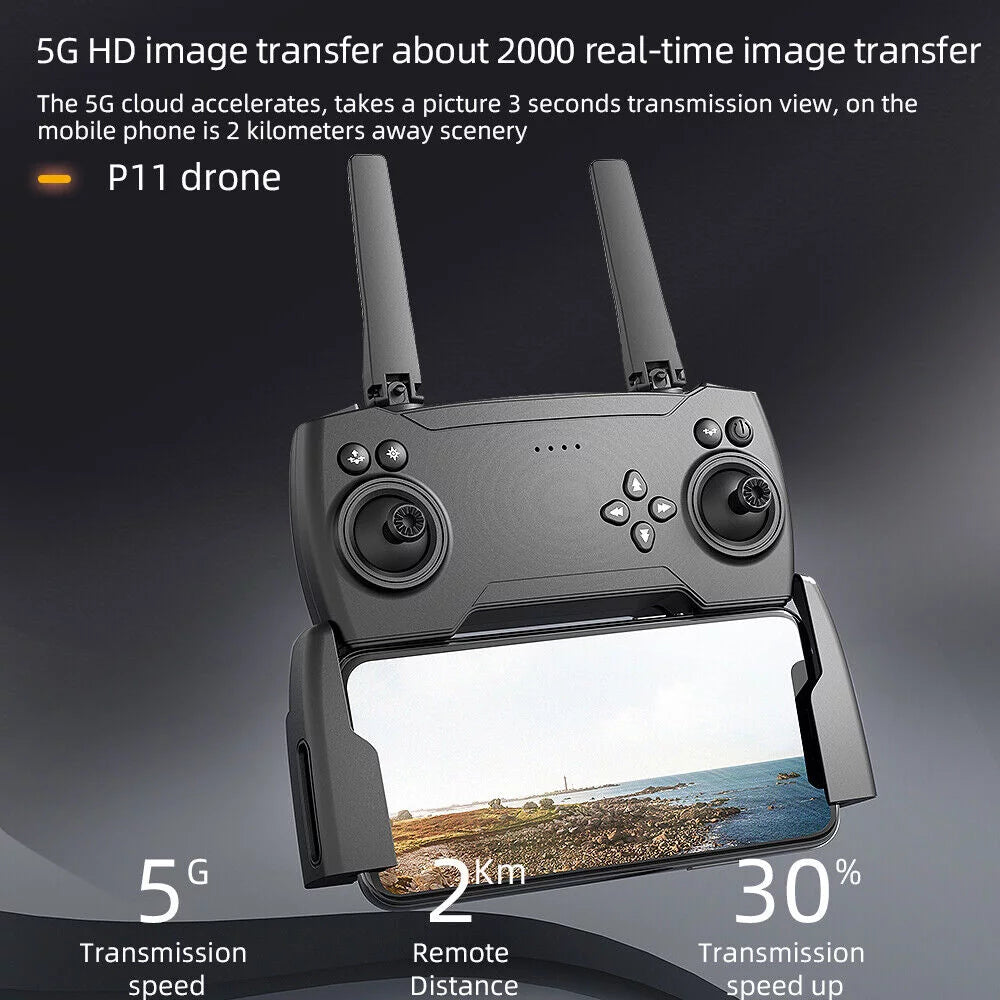 Orange Foldable 8K Dual Camera Drone C46195
