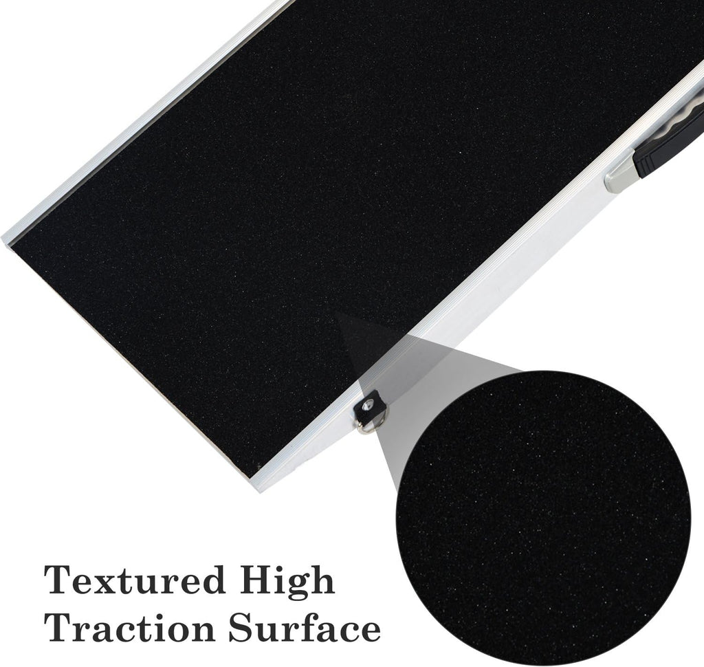 72" Portable Bi-Fold Pet Ramp with Safety Lock and Carry Handle W1962
