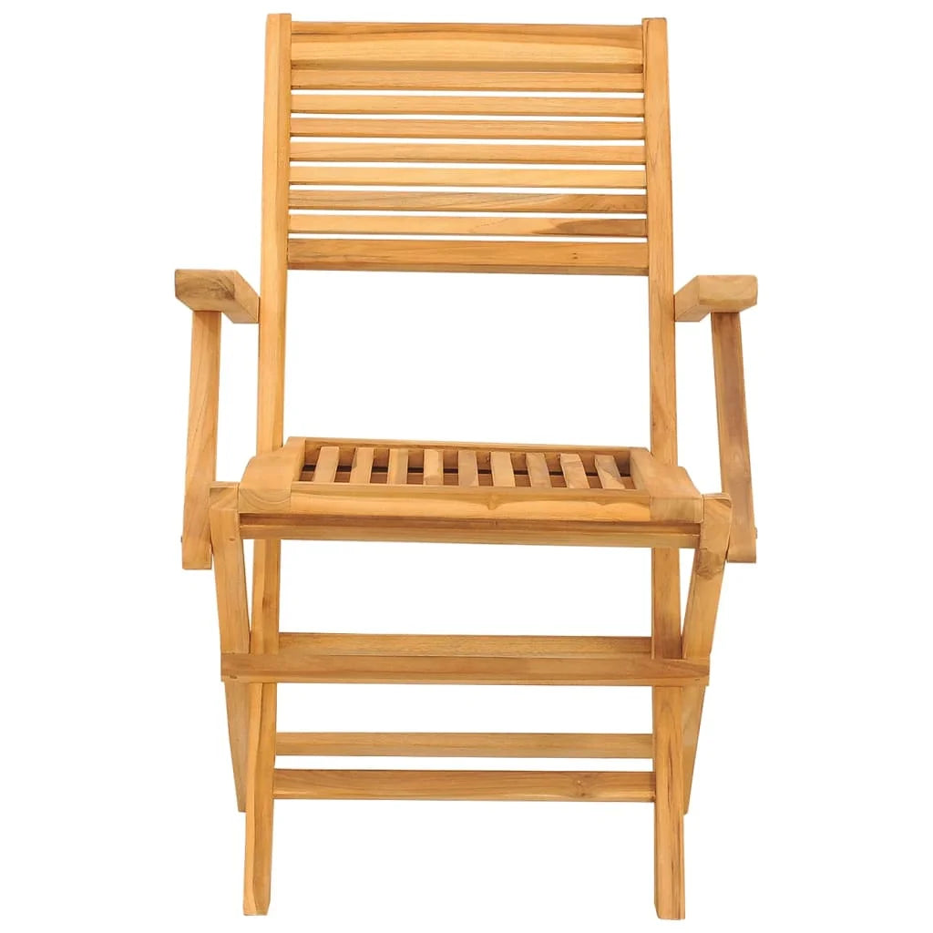 Solid Wood Teak Folding Patio Chairs, Pack of 2 L8578