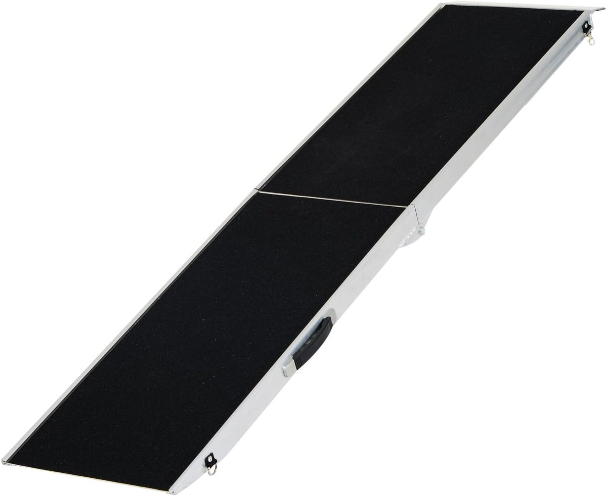 72" Portable Bi-Fold Pet Ramp with Safety Lock and Carry Handle W1962