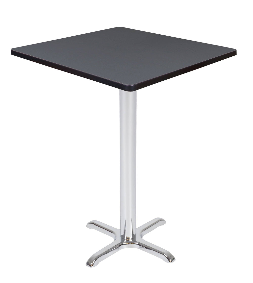 Grey/Chrome Square X-Base Table W4355