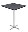 Grey/Chrome Square X-Base Table W4355