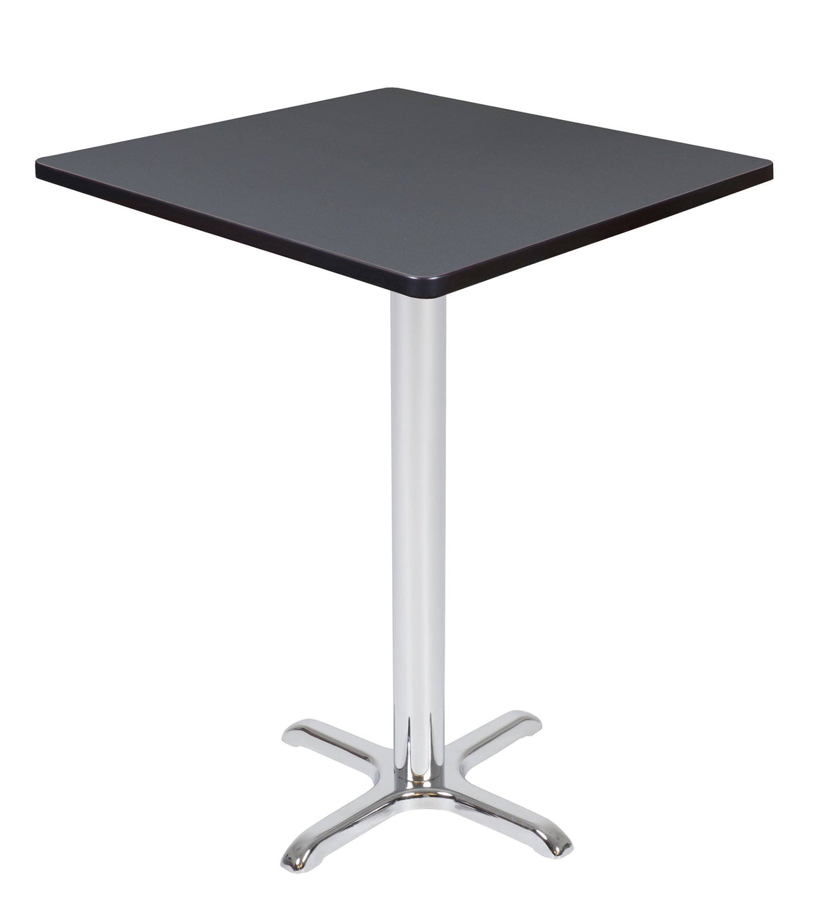 Grey/Chrome Square X-Base Table W4355