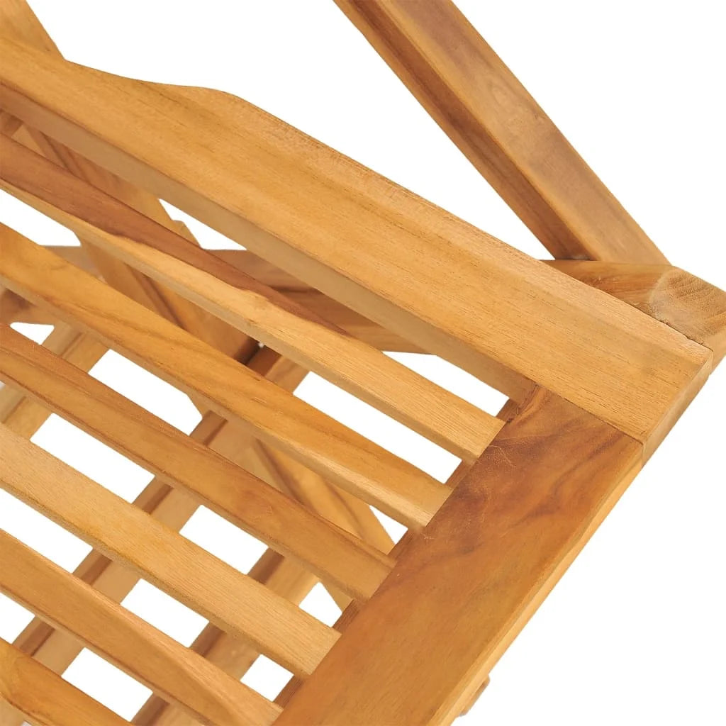 Solid Wood Teak Folding Patio Chairs, Pack of 2 L8578