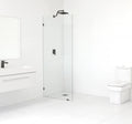 26.5x22 x 78x22 Frameless Fixed Glass Panel Oil Rubbed Bronze L6421