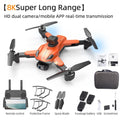 Orange Foldable 8K Dual Camera Drone C46195