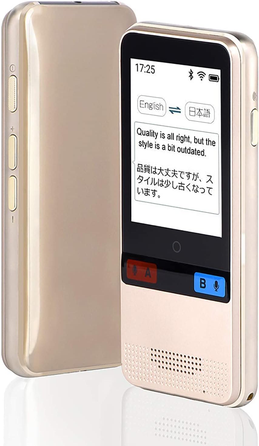 Gold 2.4 Inch Touch Screen Two Way Instant Translator Device Pack of 2 N2678