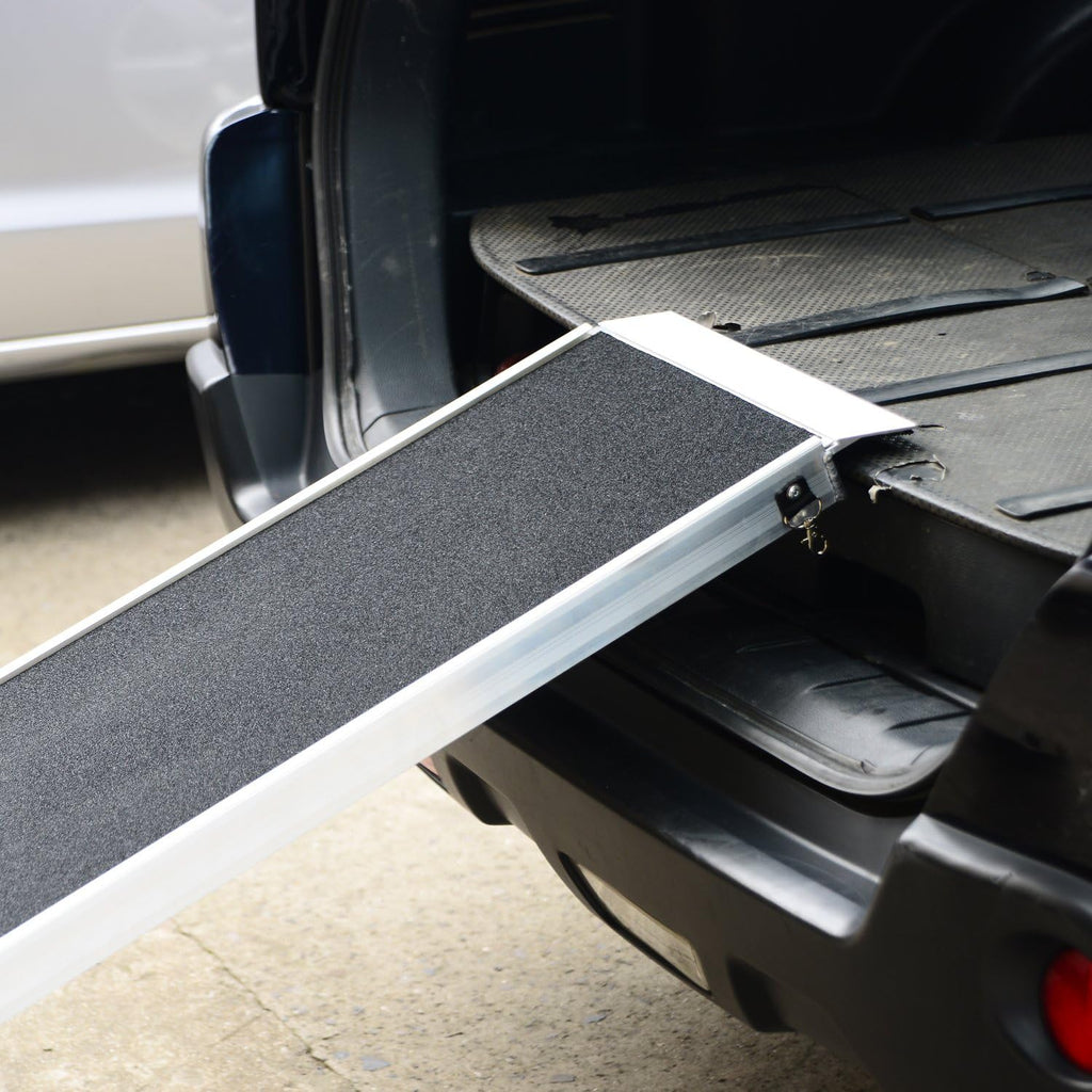 72" Portable Bi-Fold Pet Ramp with Safety Lock and Carry Handle W1962