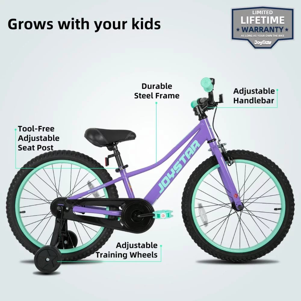 20 Inch Kids Bike with Training Wheels Blue B98045