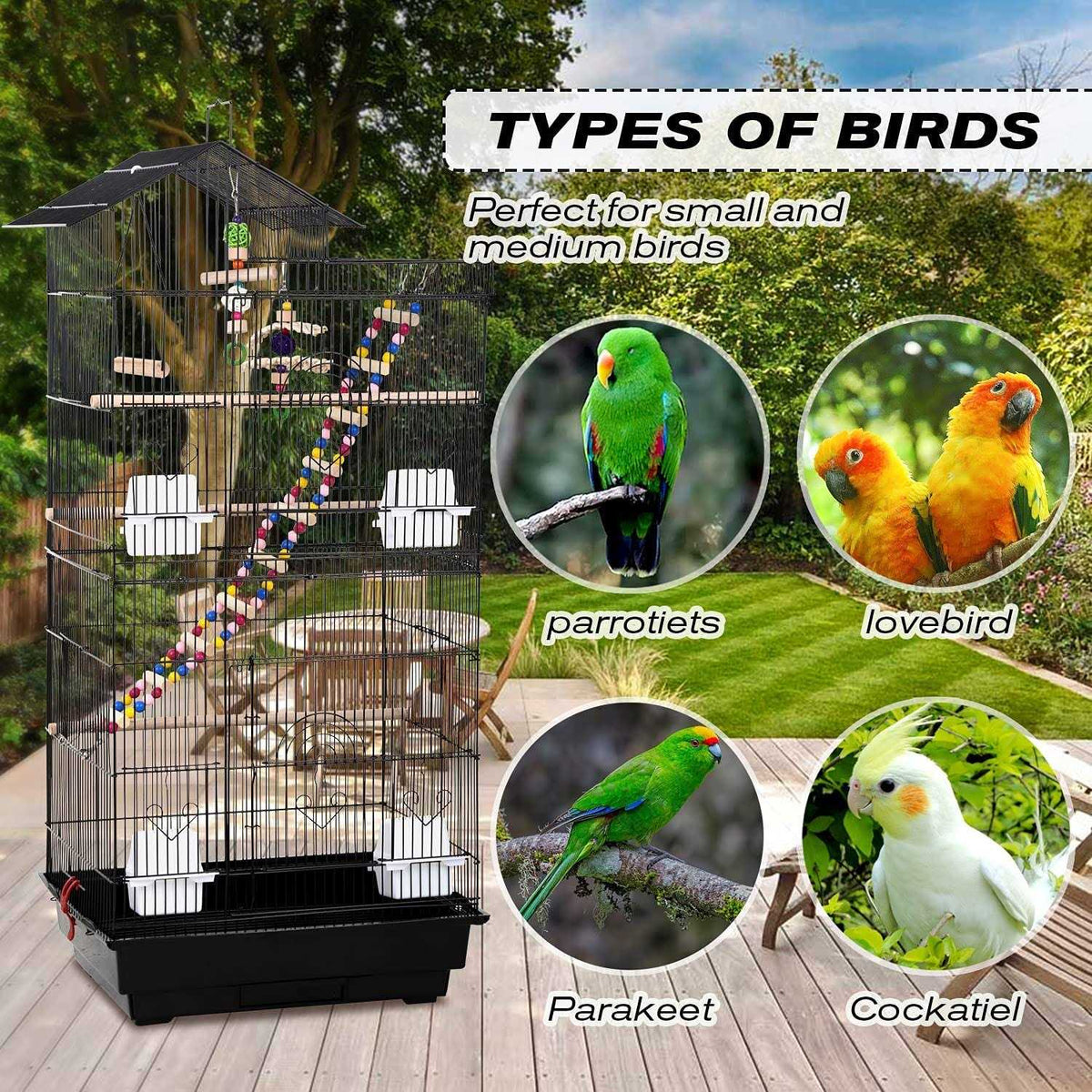 39 inch Bird Cage with Stand A316302